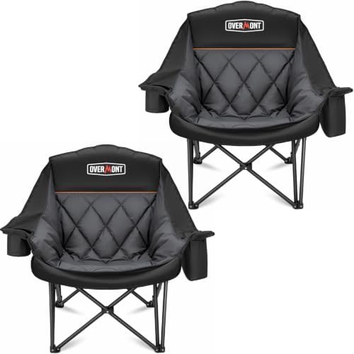 Two pack oversized XL camping chairs