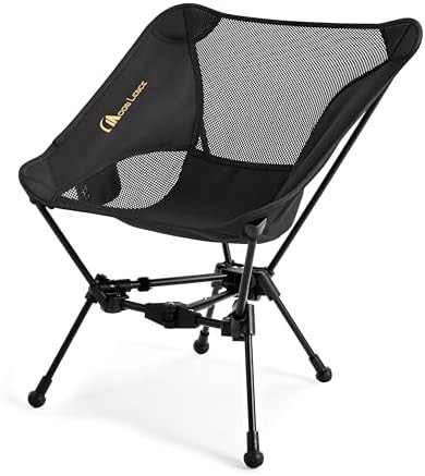 Black Ultralight Chair Gold Logo