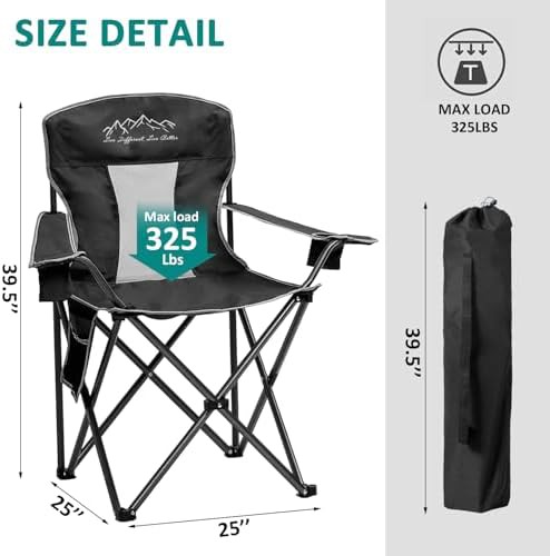 Two Pack Portable Mesh Folding Chairs — photo 3