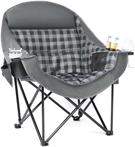 Padded heavy duty outdoor folding chair