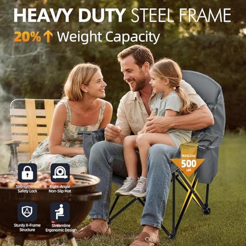 Padded heavy duty outdoor folding chair — photo 5