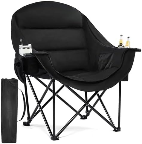 Oversized outdoor camp chair for adults