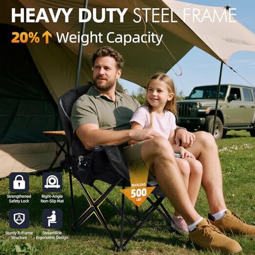 Heavy duty padded outdoor camping chair — photo 5