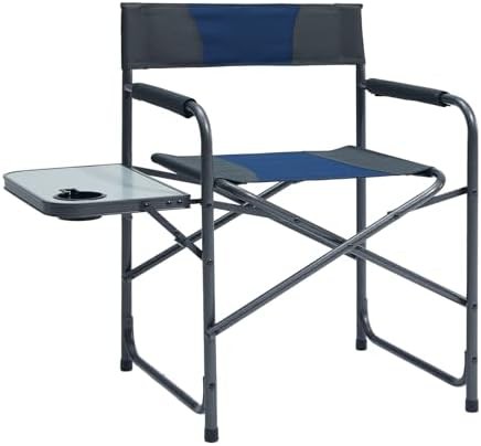 Blue and Grey Director Folding Chair