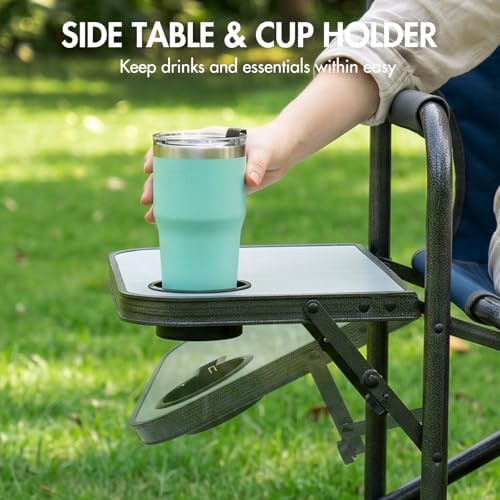 Blue and Grey Director Folding Chair — photo 5