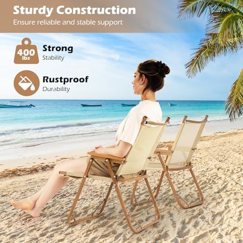 Aluminum frame lightweight folding camp chairs — photo 5