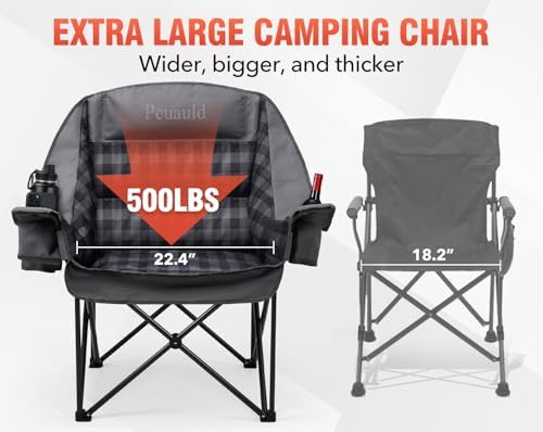 Two Pack Padded XL Folding Camp Chairs — photo 4
