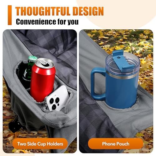 Two Pack Padded XL Folding Camp Chairs — photo 5