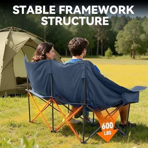 Blue oversized double camping chair for adults — photo 4