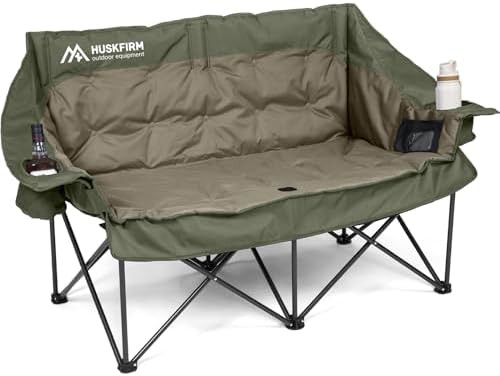 Green oversized double camping chair for adults