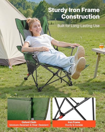 Green Mesh Reclining Camp Chair — photo 4