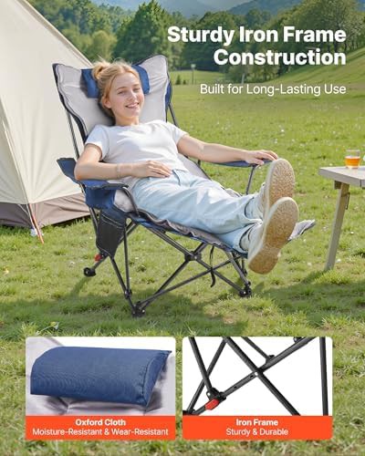 Reclining Beach Chair with Plush Cushion — photo 4