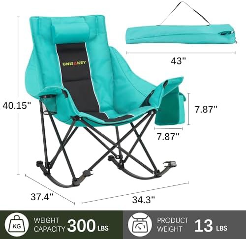 Oversize Rocking Camping Chair in Green — photo 3