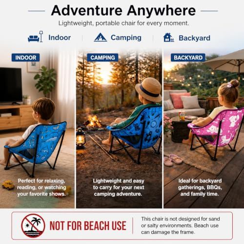 Pink Kids Portable Camping Chair — photo 4