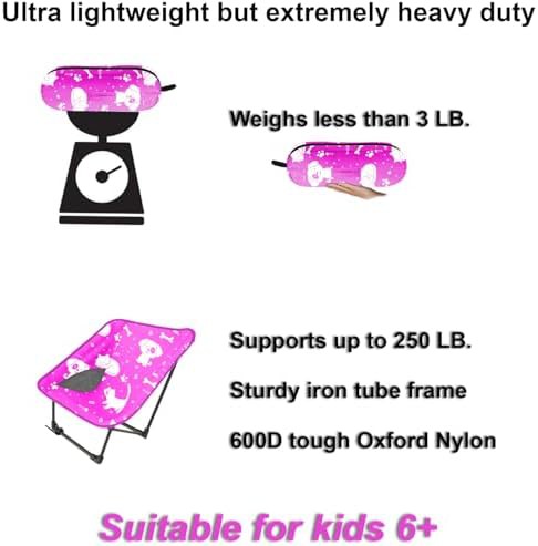 Pink Kids Portable Camping Chair — photo 5