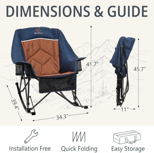 Oversized rocking camping chair for adults — photo 3