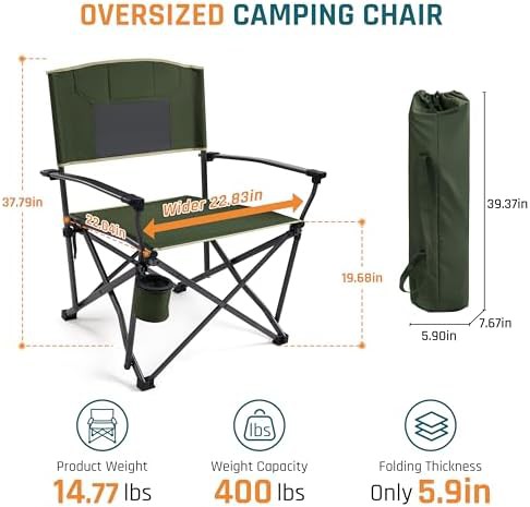 Heavy Duty Oversized Camping Chairs Four Pack — photo 3