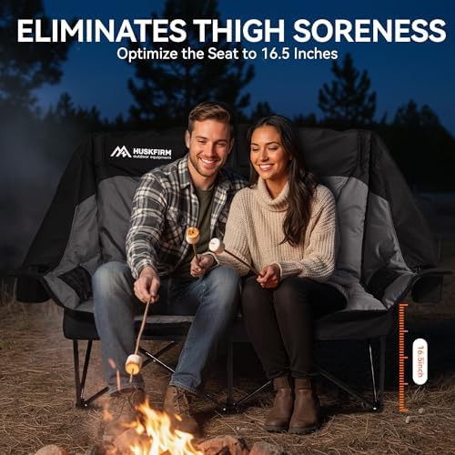 Black high back double camping chair for two — photo 4