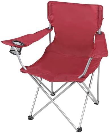 Basic red adult quad folding camp chair — photo 3