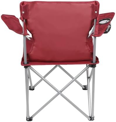 Basic red adult quad folding camp chair — photo 4