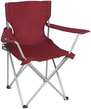 Basic red adult quad folding camp chair — photo 5