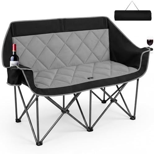 Double person folding camping loveseat