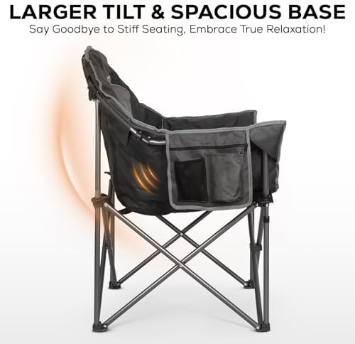 Oversized padded heavy duty folding chair — photo 4
