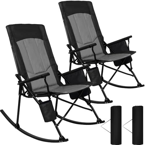 High back rocking chairs with hard armrests