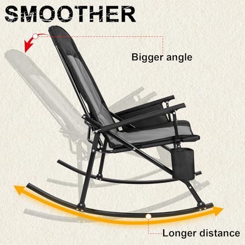 High back rocking chairs with hard armrests — photo 5