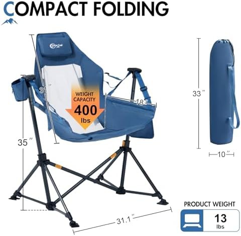 Blue Hammock Swinging Camping Chair — photo 3