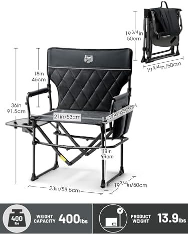 Heavy duty portable director chair 400 lbs — photo 3