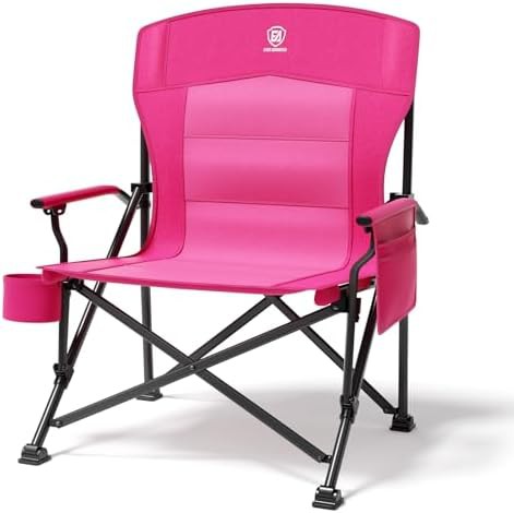 Pink heavy duty folding quad chair