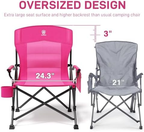 Pink heavy duty folding quad chair — photo 4