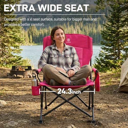 Pink heavy duty folding quad chair — photo 5