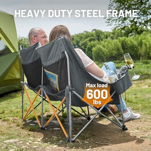 Padded double camping chair heavy duty couch — photo 4
