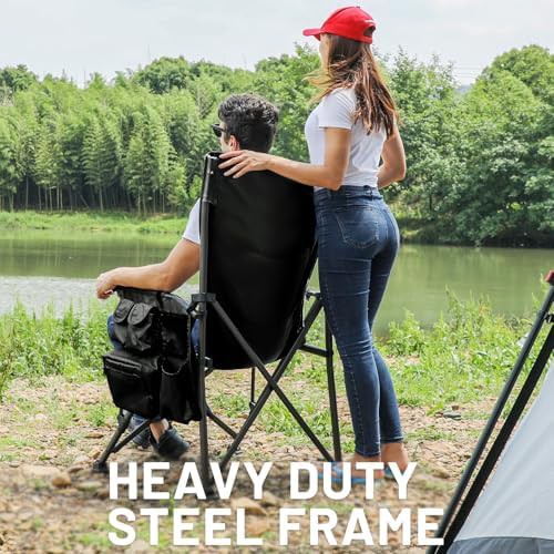 Oversized folding camping chair with high back — photo 5