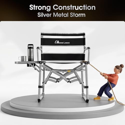 Black Directors Chair with Side Table — photo 4