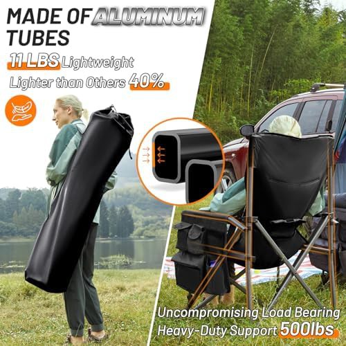 Aluminum oversized camping chair with lumbar support — photo 3