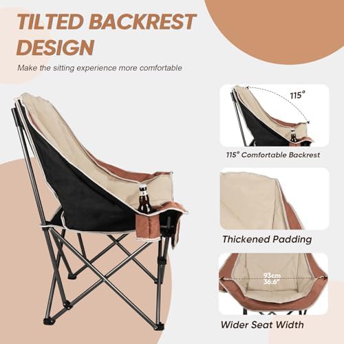 Heavy duty padded lawn chair with cup holder — photo 3