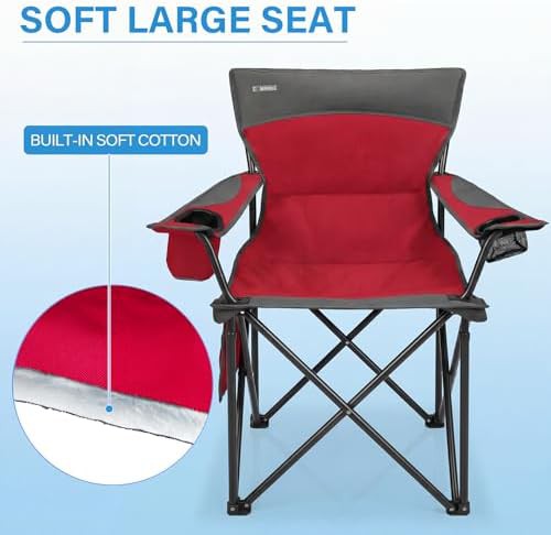 Red Padded Oversized Two Pack Chairs — photo 3