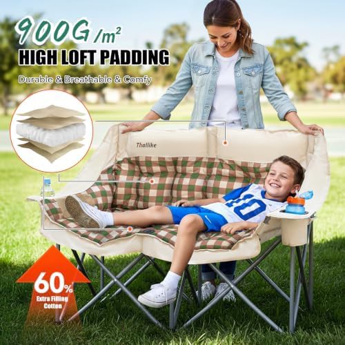 Oversized two person padded loveseat — photo 4