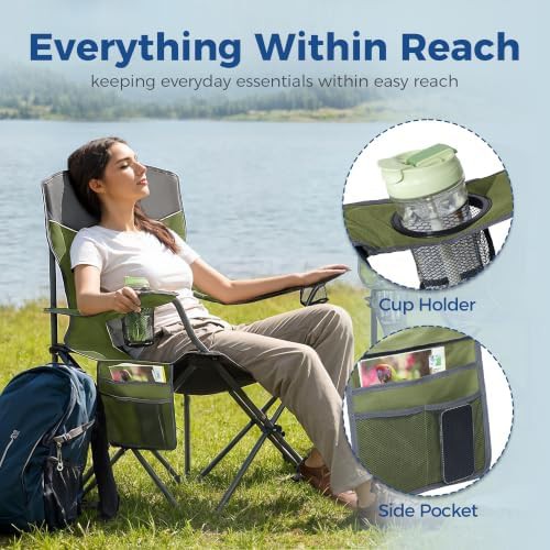 Green oversized XL camping chairs 2-pack — photo 5