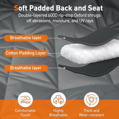 Double padded heavy duty folding loveseat — photo 5