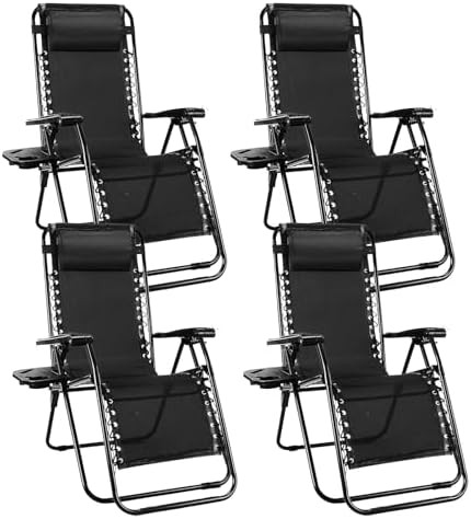 Black Zero Gravity Four Pack Recliners