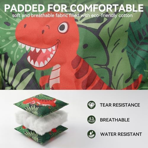 Green dinosaur padded kids camping chair — photo 5