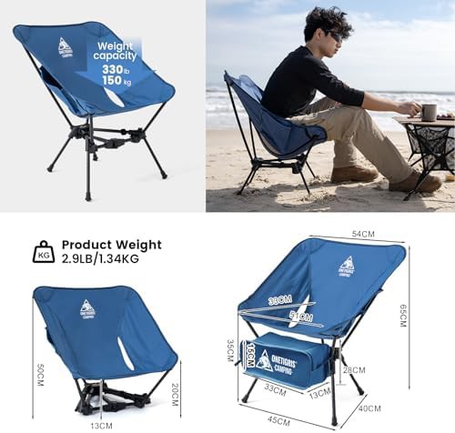 Portable folding hiking chair with lightweight frame — photo 3