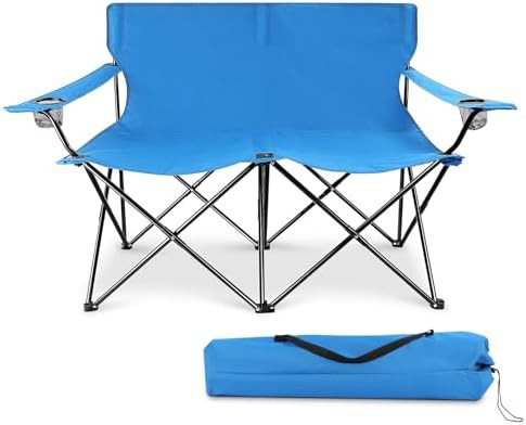 Blue Double Camping Beach Loveseat