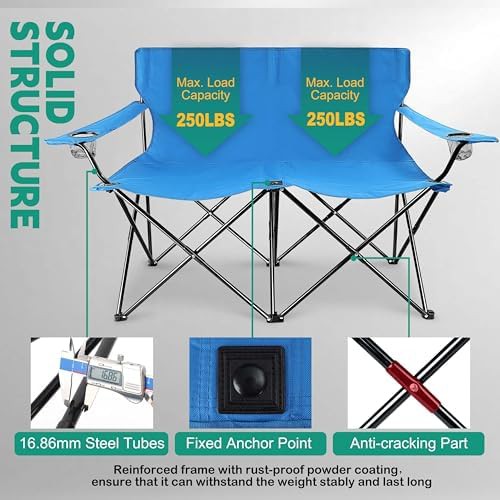 Blue Double Camping Beach Loveseat — photo 4