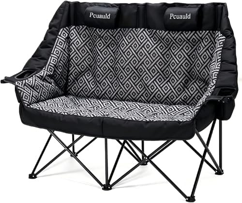 High Back Padded Double Folding Loveseat