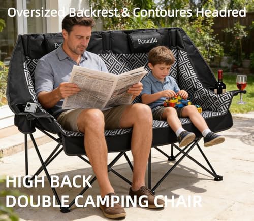High Back Padded Double Folding Loveseat — photo 5
